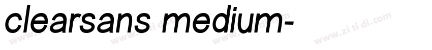 clearsans medium字体转换